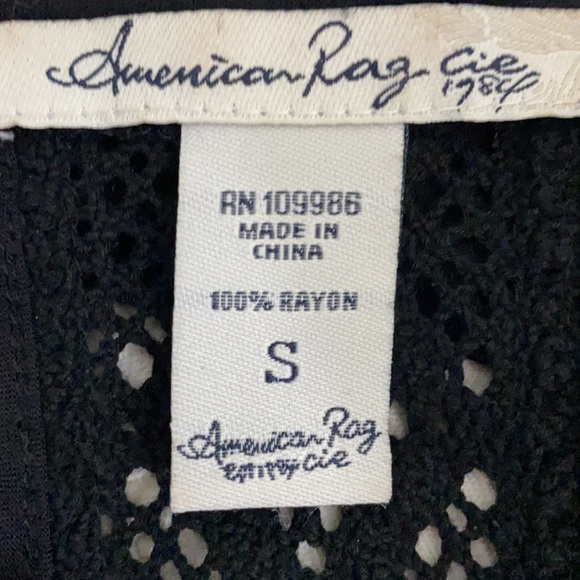 American Rag Black Lightweight Ruffled Jacket - Picture 10 of 10